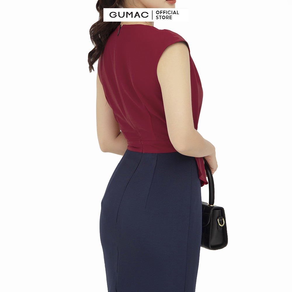 [Mã MABR07062 giảm 8% tối đa 50K đơn từ 249K] Đầm ôm body nữ bút chì bèo đắp GUMAC nhiều màu thanh lịch DB557 | BigBuy360 - bigbuy360.vn