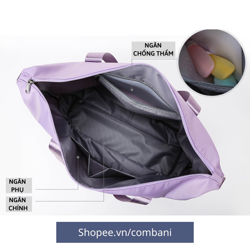 Túi du lịch 2 tầng đa năng cỡ lớn, chống thấm nước, có cài vali tiện lợi Akii Home TX01