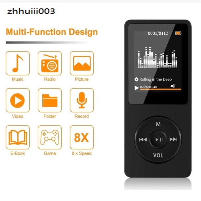 Máy Nghe Nhạc Mp3 Mini Mp4 E-book Ghi Âm Đài Fm Thẻ Nhớ Đa Chức Năng Có Sạc
