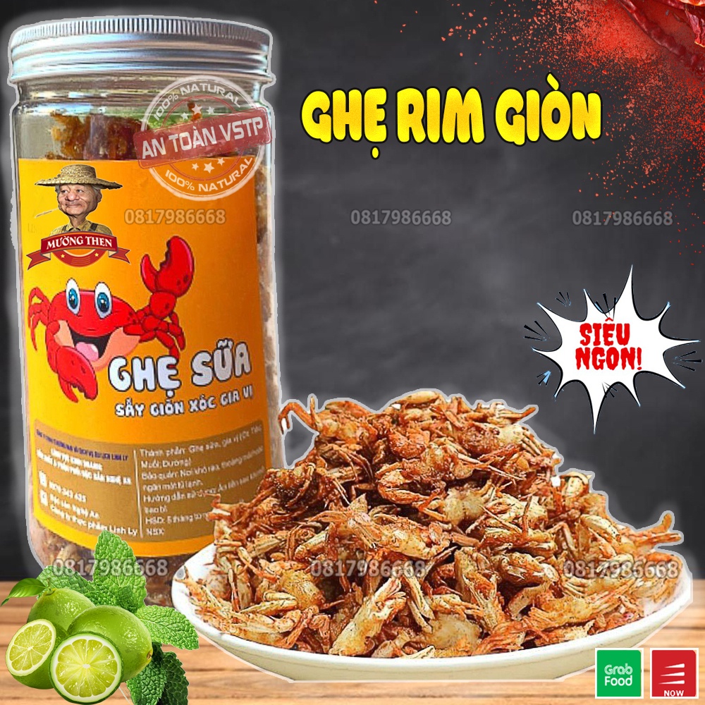 Ghẹ Sữa Rim Tỏi Ớt Giòn Tan Hũ 250g Đồ Ăn Vặt Mường Then