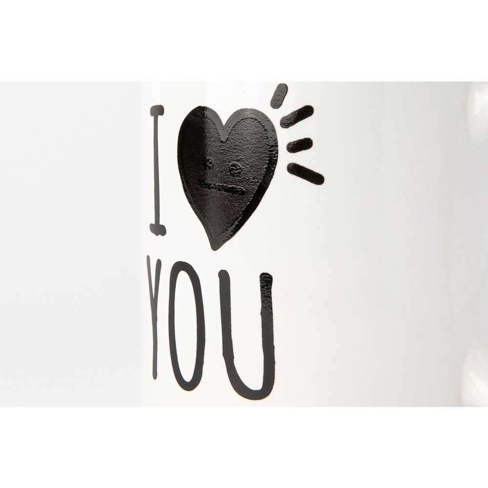 Cốc Mug Đo Độ Ấm ARTBOX Hàn Quốc Màu Trắng I LOVE YOU