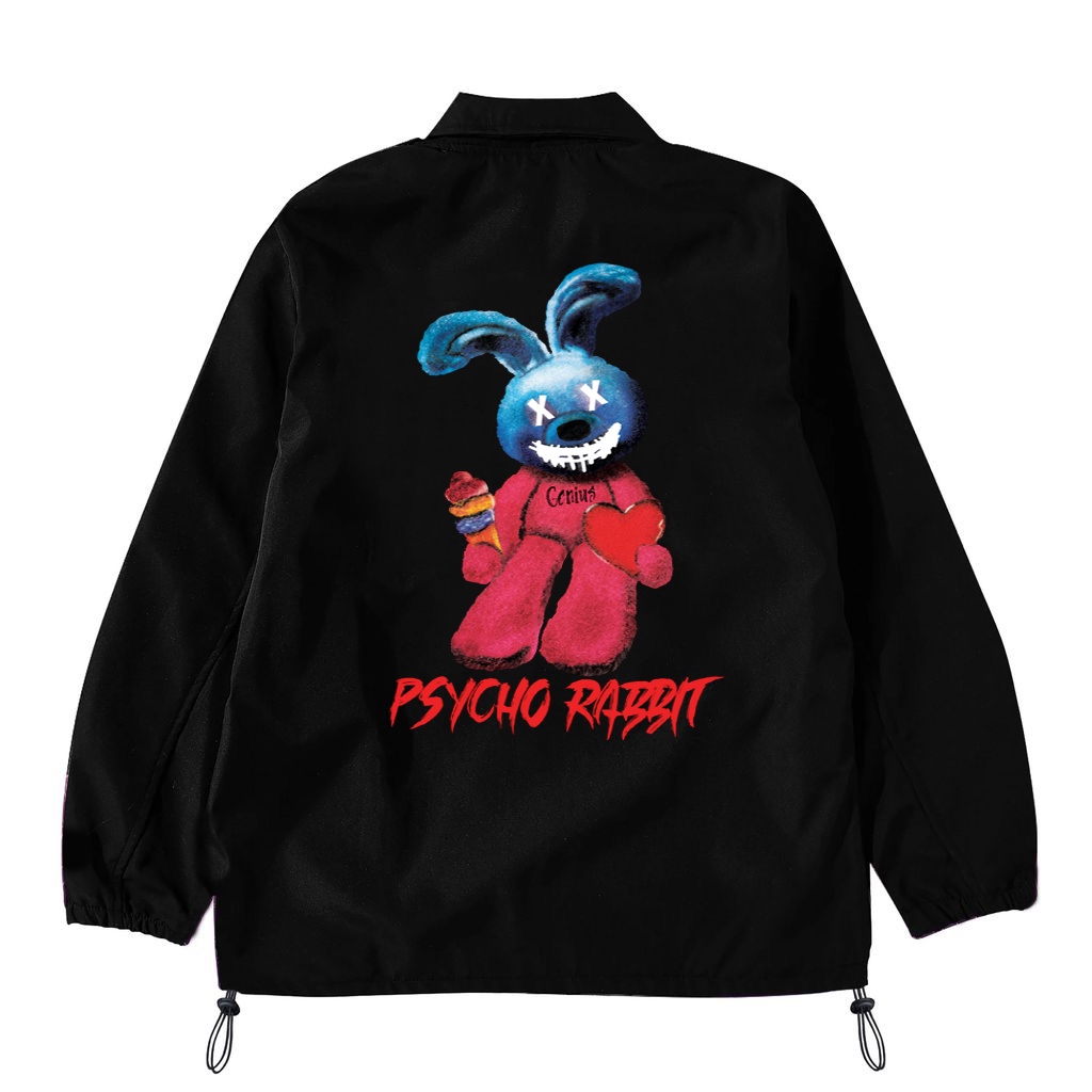 Áo khoác dù jacket Local Brand GENIUS RABBIT unisex 2 lớp v2 -- Áo khoác gió ullzang có form rộng XL - GENIUS.CLO