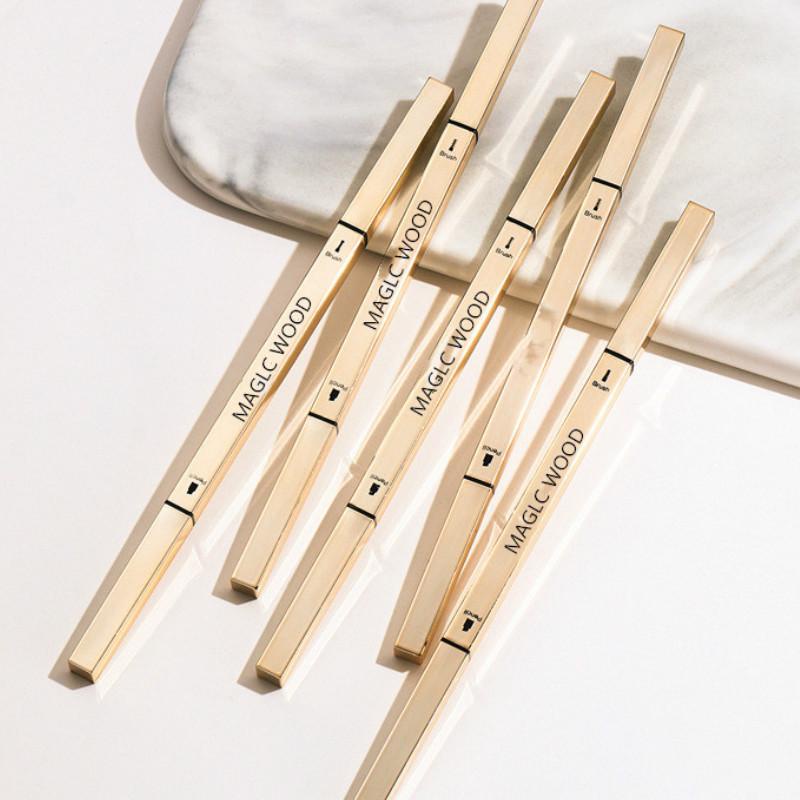 Bút Chì Kẻ Lông Mày Hai Đầu Siêu Mỏng Màu Vàng Đồng Hình Tam Giác | BigBuy360 - bigbuy360.vn