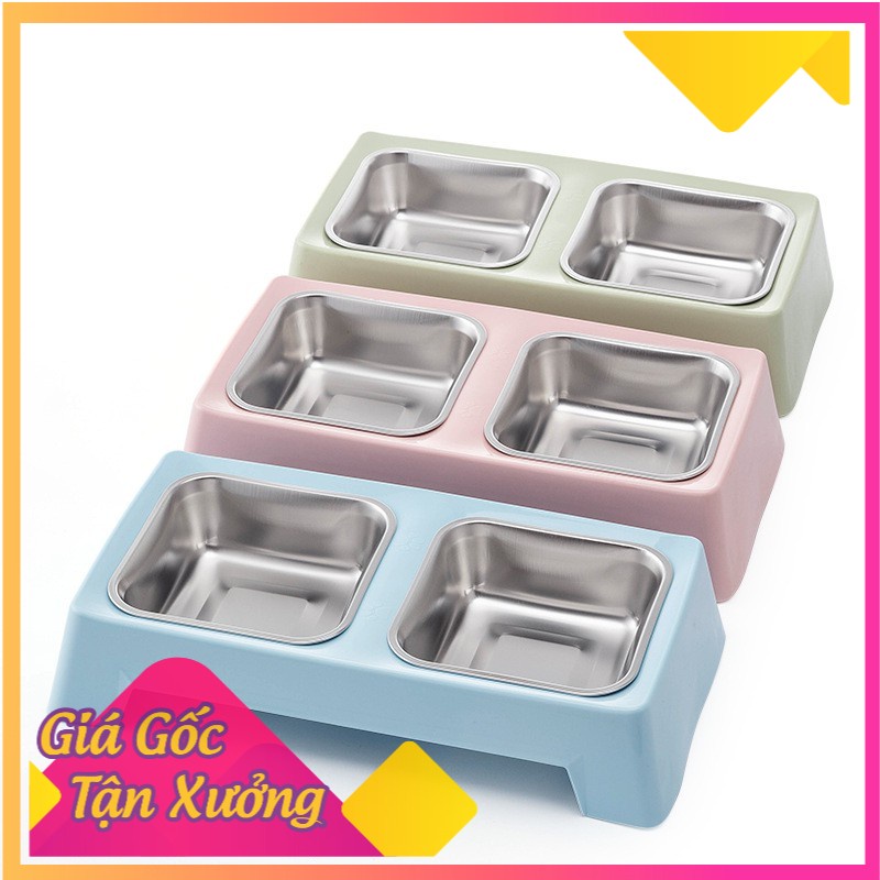 Bát Ăn Đôi Dành Cho Thú Cưng Chân Cao – Mã BABS108