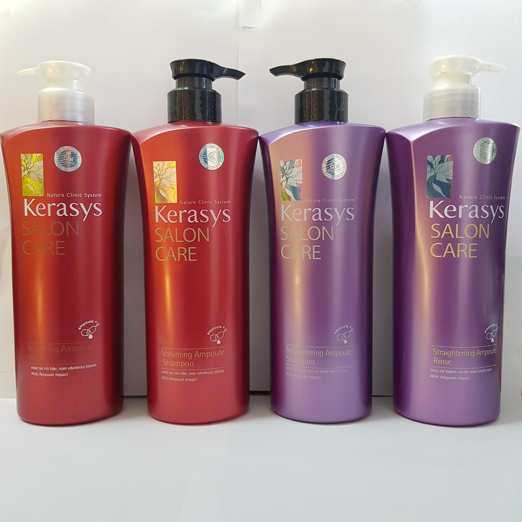 Cặp Gội Xả Kerasys Salon Care Hàn Quốc chai lùn 600ml