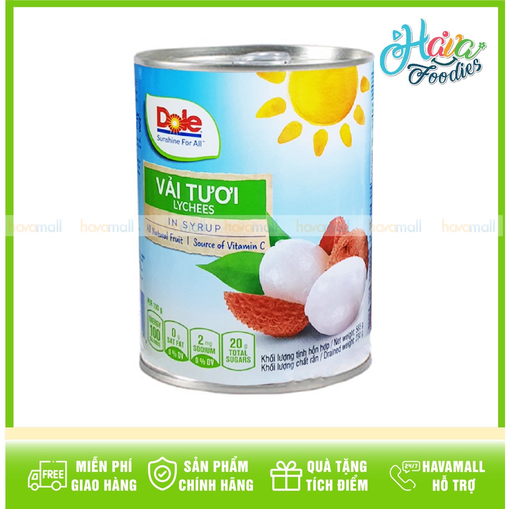 [HÀNG CHÍNH HÃNG] Vải Tươi Đóng Hộp Dole 565gr