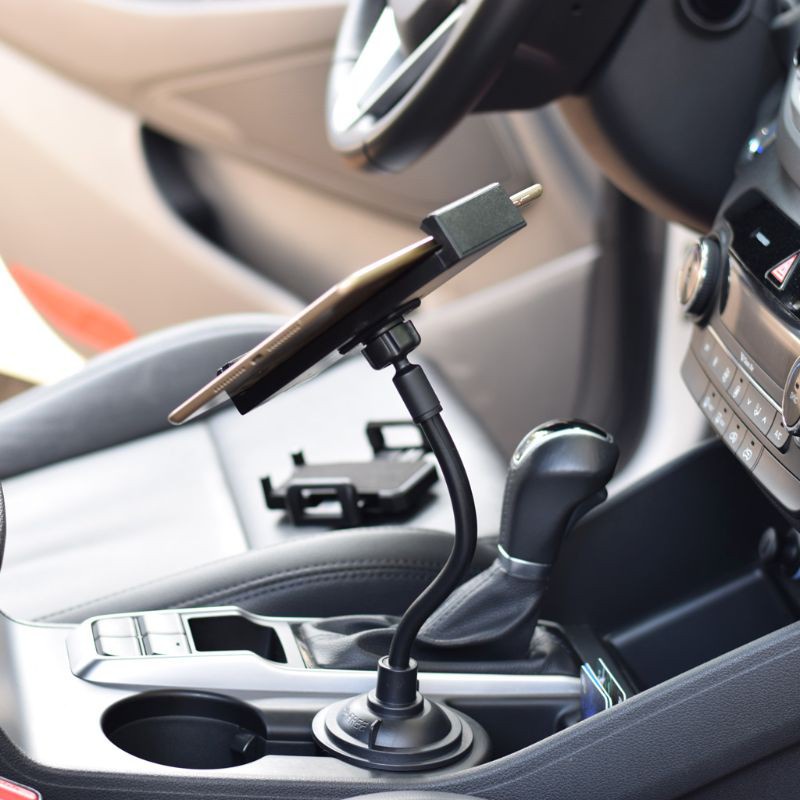 Alli Universal Gooseneck Adjustable Car Cup Holder Mount Cradle for iphone iPad Samsung Galaxy Xiaomi Huawei 5.5&quot;-11&quot; Cellphone or Tablet