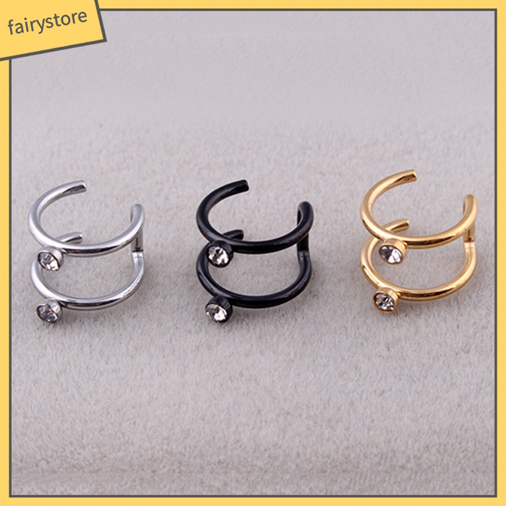 1 Khuyên Vành Tai Đính Đá Thời Trang Cho Nữ