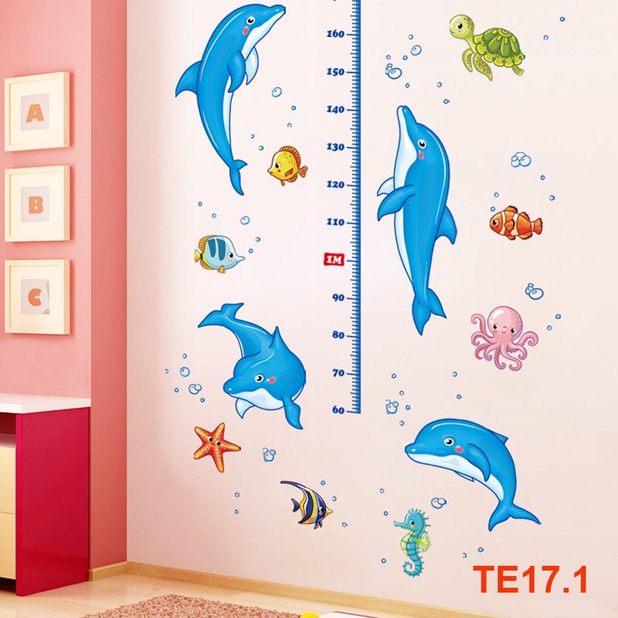 Tranh decal các động vật tiếng anh hình con vật ngộ nghĩnh trang trí phòng khách phòng ngủ dán tường cho bé trai bé gái