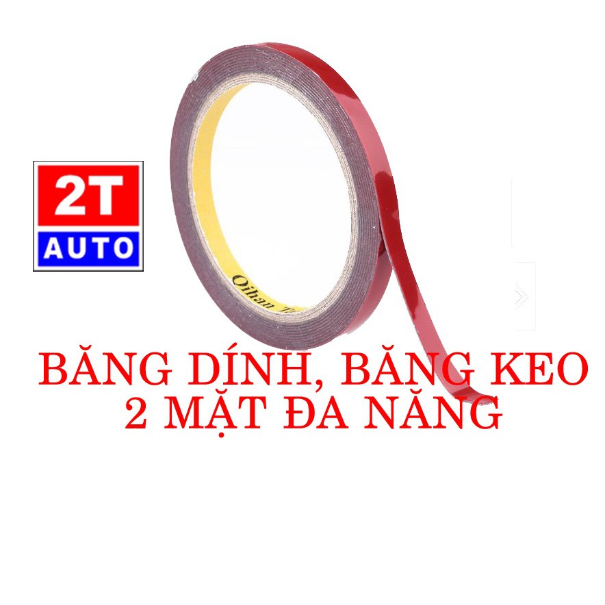 Băng keo băng dính 2 mặt cường lực chịu lực dán đồ chơi xe hơi ô tô- cuộn 3 mét:   SKU:216