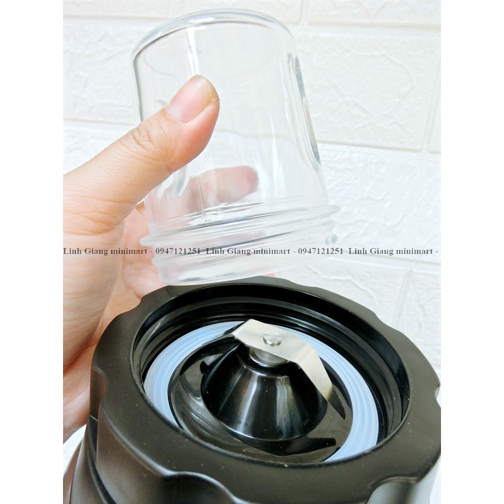 Máy xay sinh tố 2 in 1 Lugio LG569 Công suất 650W 2 cối thủy tinh Hàng chính hãng Bảo hành 12 tháng