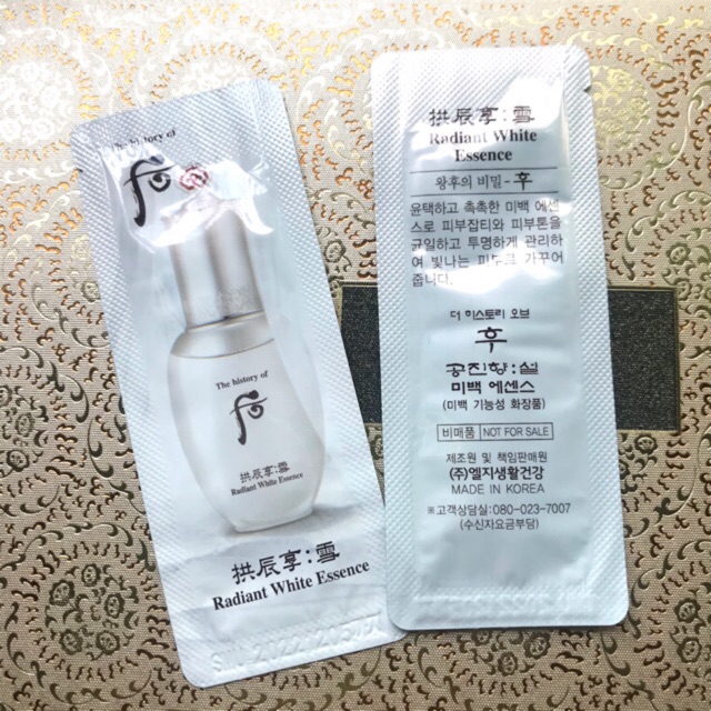 10 gói tinh chất dưỡng trắng giảm sạm nám Whoo Radiant Essence White