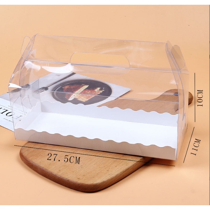 10 Hộp Bánh Cuộn nhựa trong quai xách size L và M