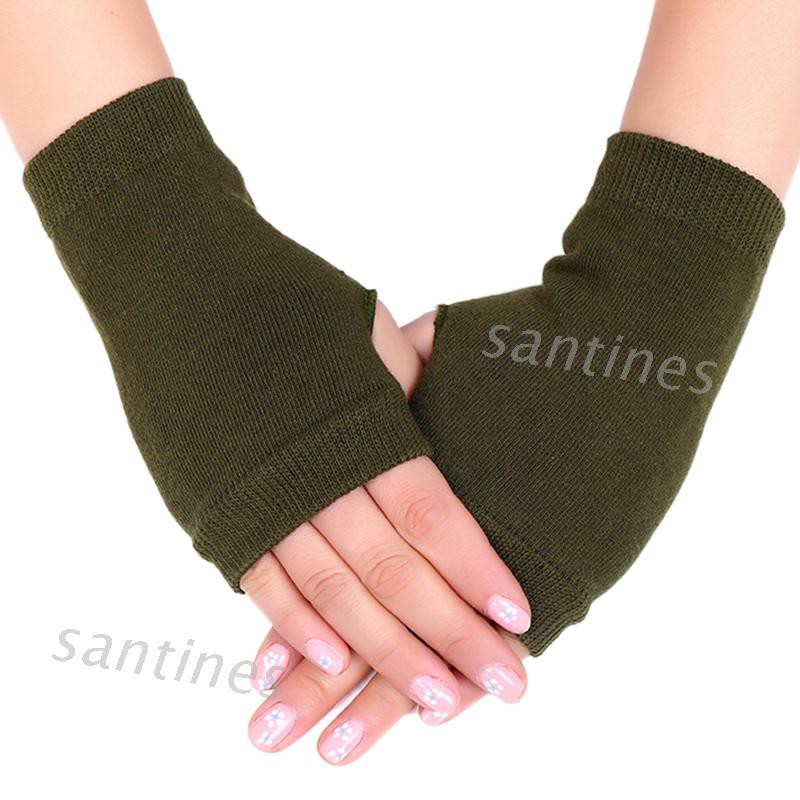 Găng tay cotton hở ngón màu trơn thích hợp cho nam và nữ