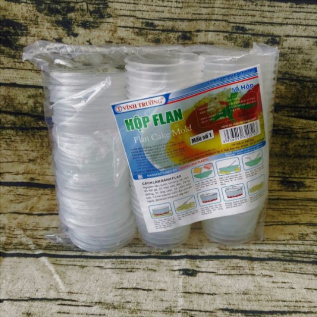 Combo 25 hũ Bánh Flan Vĩnh Trường size L ( hũ số 1 ) Đựng Slime, Làm Bánh Flan