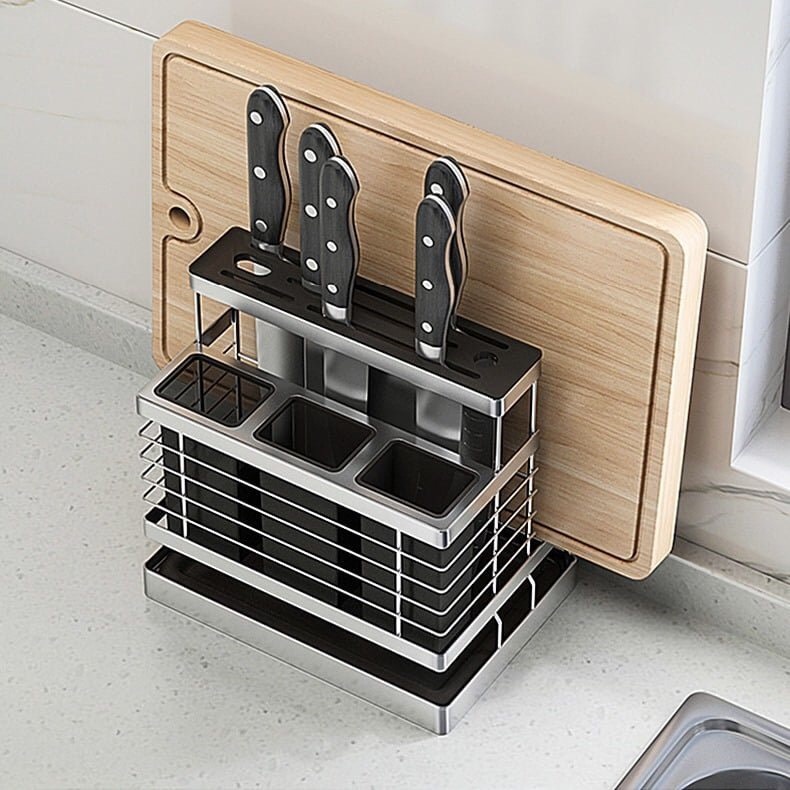 Kệ đựng dao thớt đa năng KT27  Chất liệu inox 304 cao cấp, bền đẹp, không han rỉ