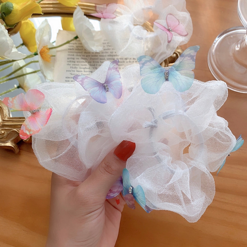 Dây thun buộc tóc màu trắng xinh xắn d062101 thời trang cho nữ