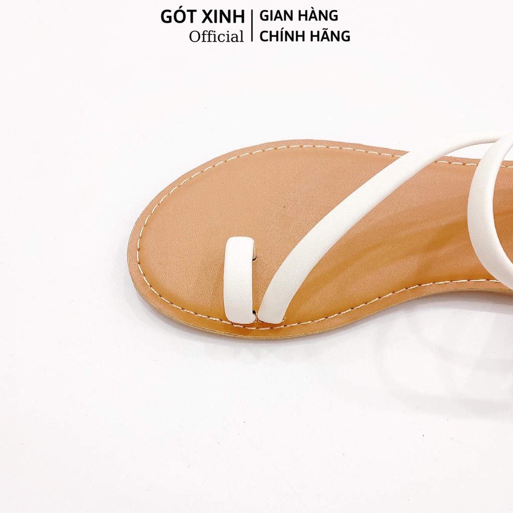 Giày sandal nữ GÓT XINH SD13 Da Mềm Xỏ Ngón