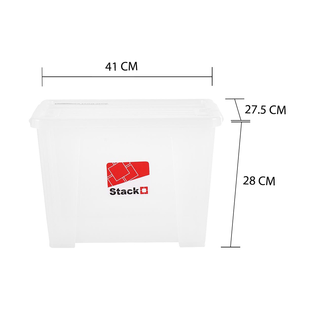 HomeBase STACKO Hộp đựng đồ bằng nhựa Thái Lan 6652 24L W41x D27.5x H28 cm trong suốt