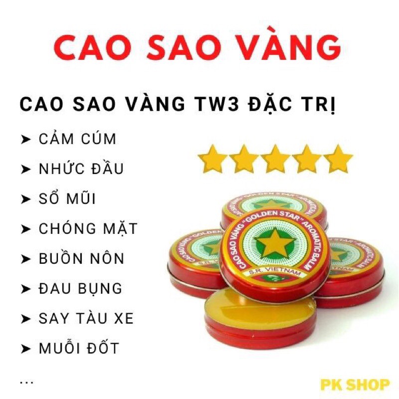 Cao Sao Vàng TW3 3g - Golden Star Balm 3g