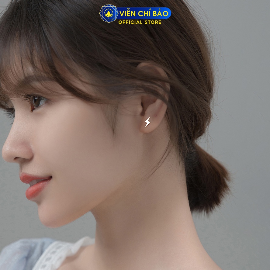 Bông tai bạc nữ Tia sét Flash cá tính chất liệu bạc 925 thời trang phụ kiện trang sức nữ Viễn Chí Bảo B400582