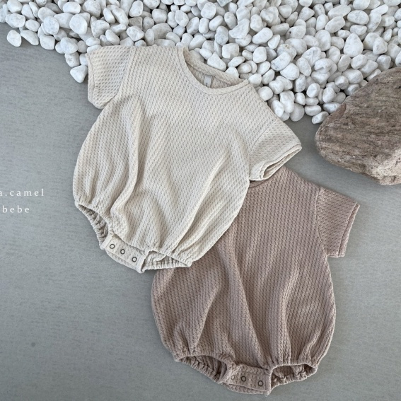 Áo Liền Quần Tay Ngắn Chất Liệu Cotton Thiết Kế Đơn Giản Thời Trang Cho Bé Sơ Sinh