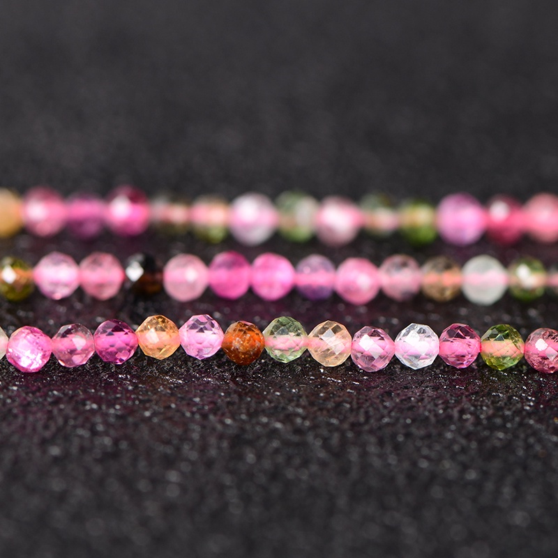 4a kẹo brazil tự nhiên tourmaline kim cương cắt hạt rời pha lê diy