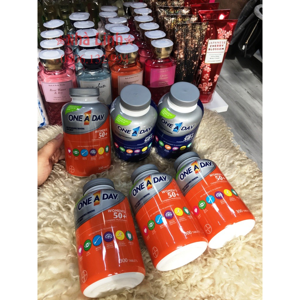 [HÀNG AIR - DATE XA] Vitamin Tổng hợp Cho Nữ trên 50 Tuổi One A Day Women 50+ 300 Viên | Thế Giới Skin Care