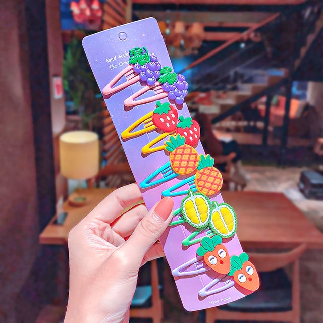 Set 10 Kẹp Tóc Nhiều Màu Sắc Dễ Thương Cho Bé Gái