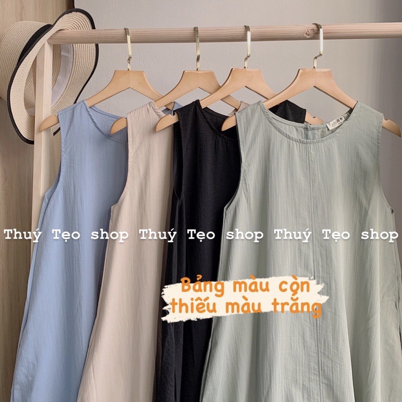 [Hẵng sẵn ]VÁY SÁT NÁCH SUÔNG DÁNG XOÈ CHẤT ĐUI - Váy maxi xoè nhẹ 4 màu xinh xắn