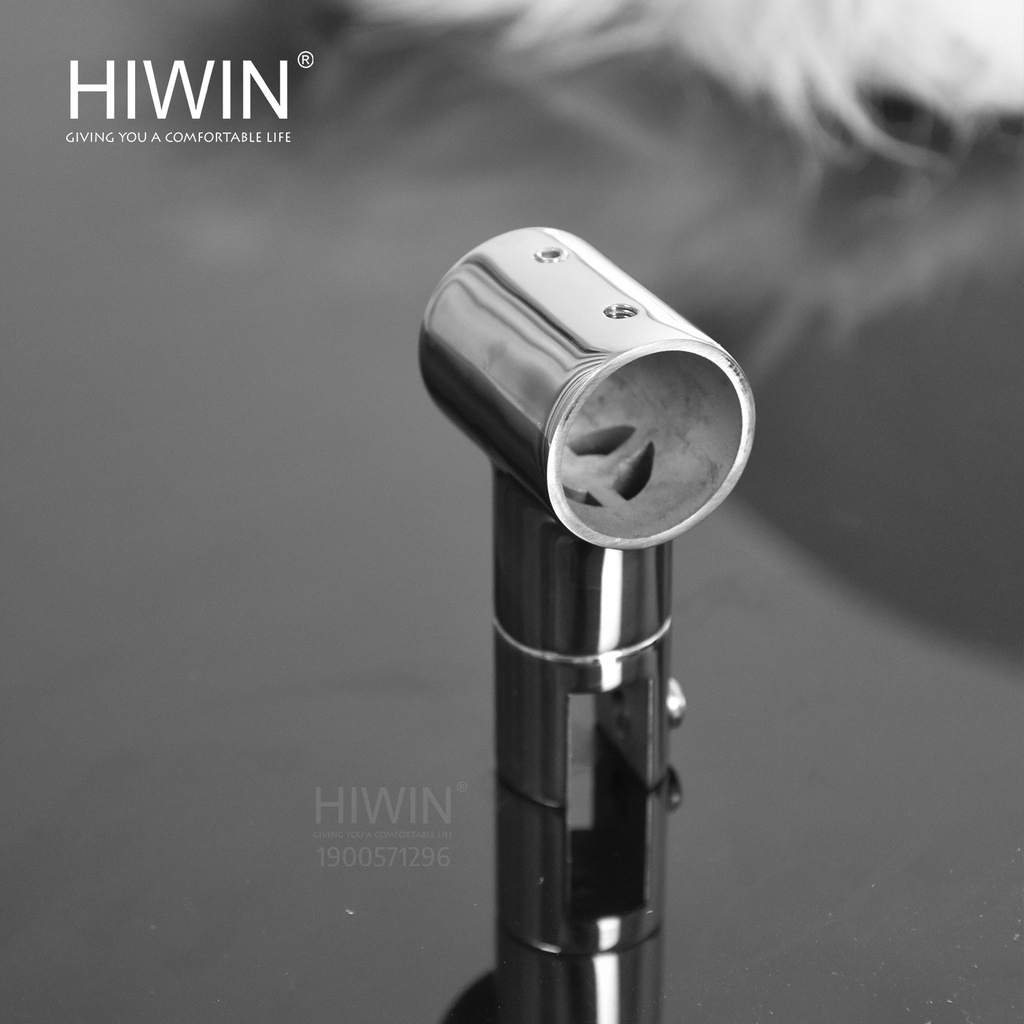 Kẹp kính trên phòng tắm kính inox 304 đúc mặt gương phi 25 Hiwin SB-612