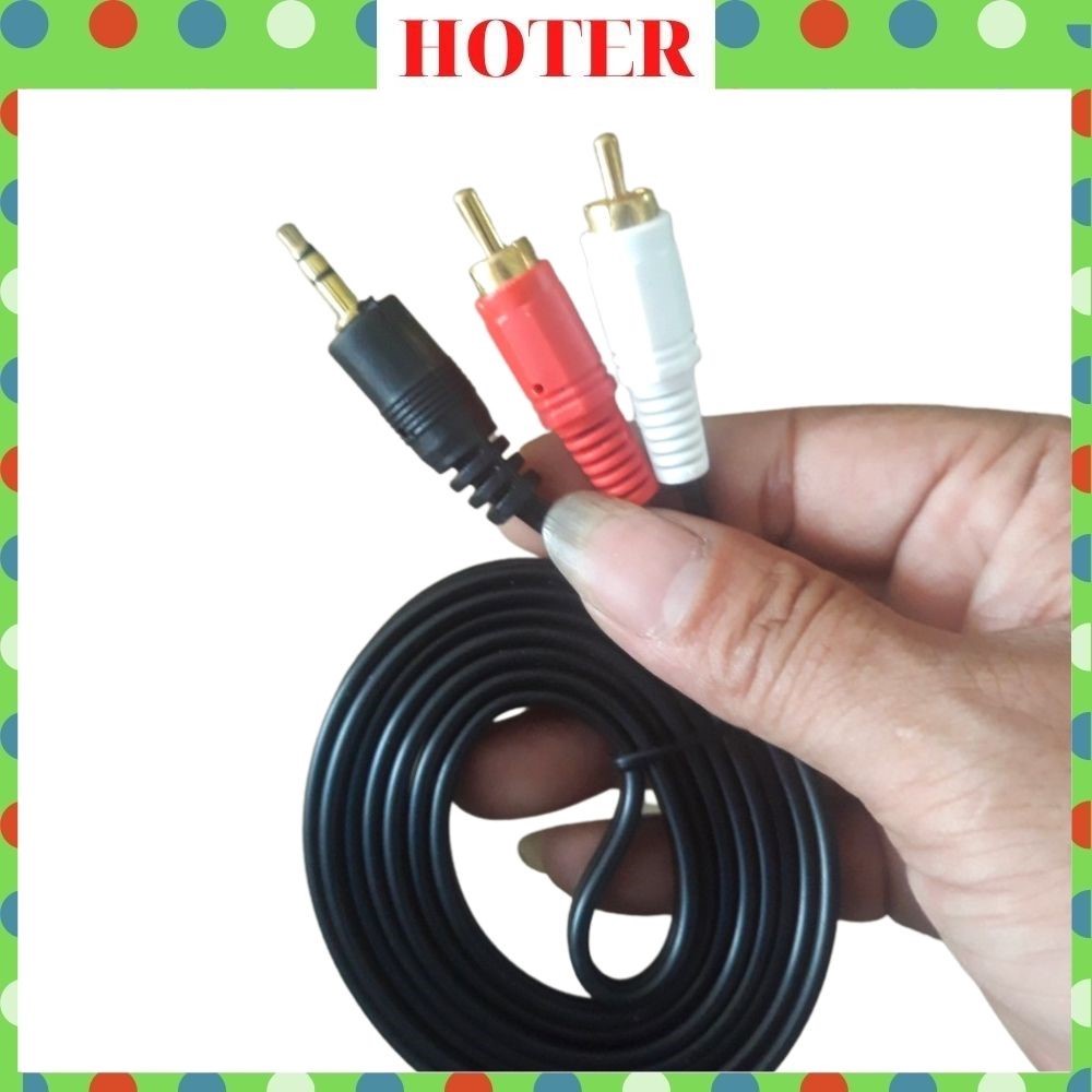 Dây AV HOTER. Dây AV 1 ra 2 Kết Nối Âm Thanh Điện Thoại, Máy Tính Bảng Với Âm Ly, Loa.