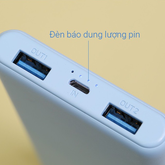 Pin sạc dự phòng Hydrus PJ JP196 10.000 mAh - Chính hãng BH 12 tháng