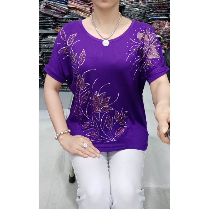 Áo trung niên cho me size 50-80kg. vải thun cotton bao đẹp