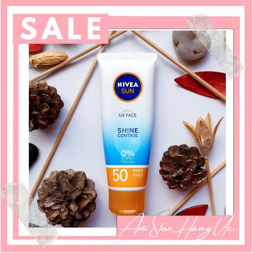 [ hàng auth ] Kem chống nắng Nivea Sun UV Face shine control SPF 50