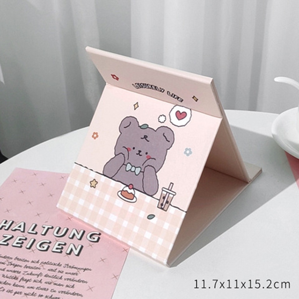 [Hàng mới về] Gương trang điểm để bàn thiết kế hoạt hình độ phân giải cao dễ mang theo