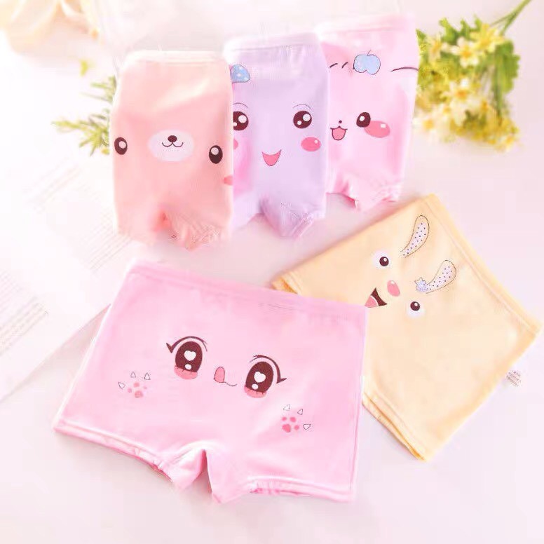 [ COTTON QC siêu rẻ] SET 2quần chip, quần lót bé gái 100% cotton siêu mềm mịn kháng khuẩn size cho bé 12-32kg
