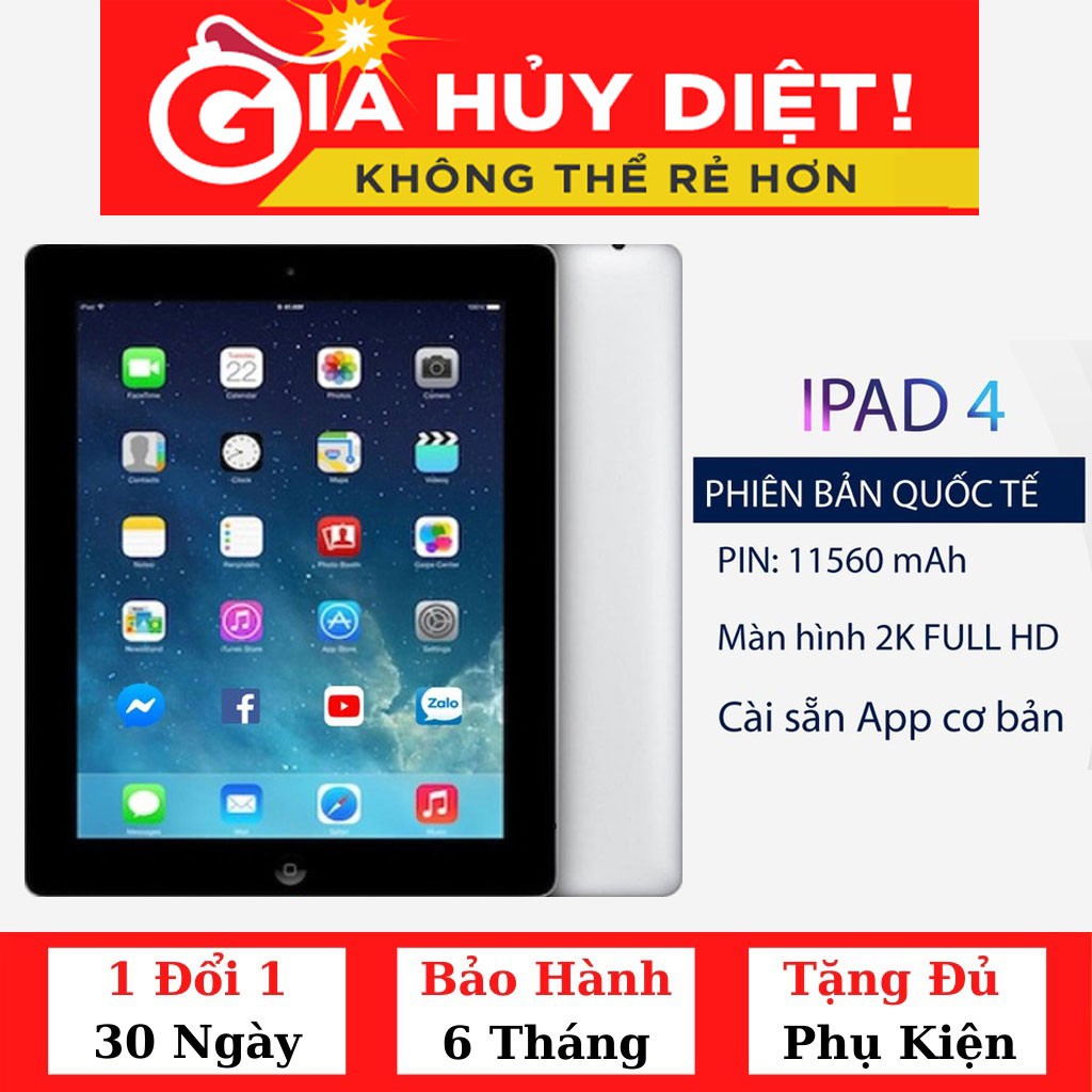 🤗[Mã VIETIPAD6 giảm 100k đơn trên 2TR] -  iPad 4 chính hãng Apple | BigBuy360 - bigbuy360.vn