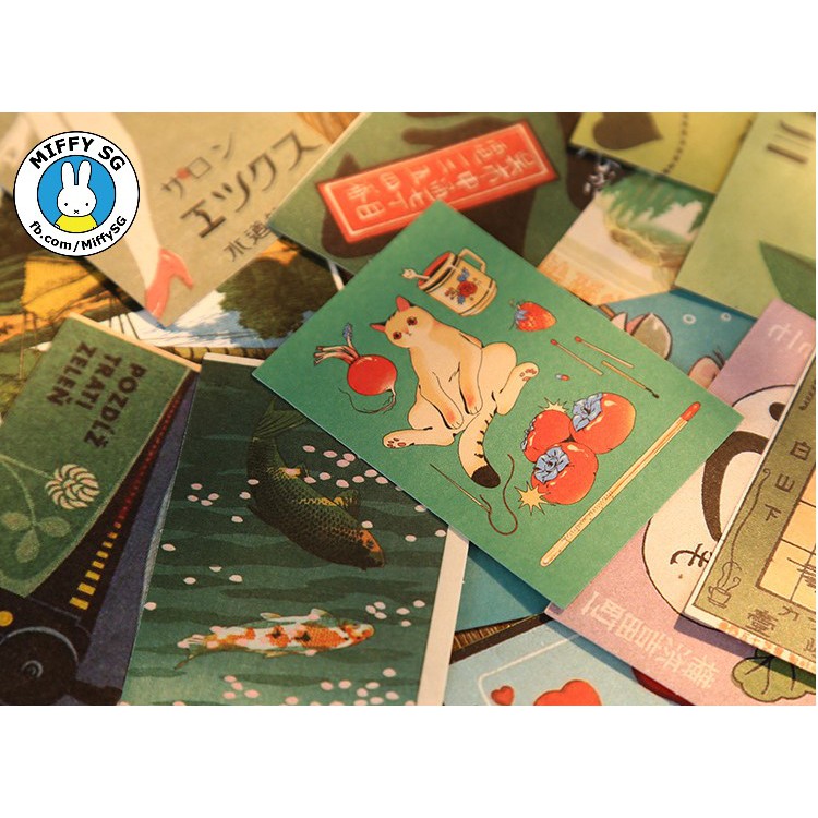 Set 20 sticker phong cách Nhật Bản NGÀY XUÂN ĐẤT NHẬT