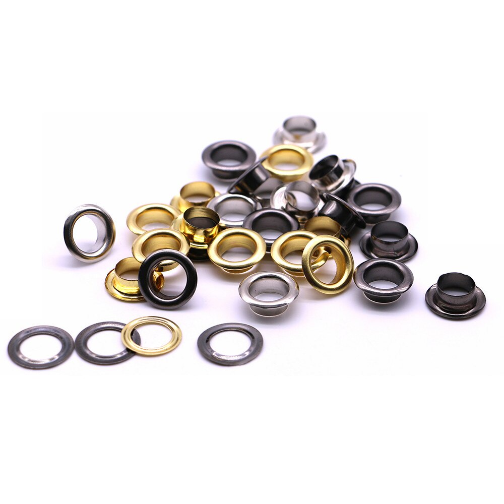 Khoen ore 8mm Khoen mắt cáo 8ly Thau không gỉ Khuy mắt cáo bấm vải Túi 100 cái  Màu bạc/ vàng/ đồng