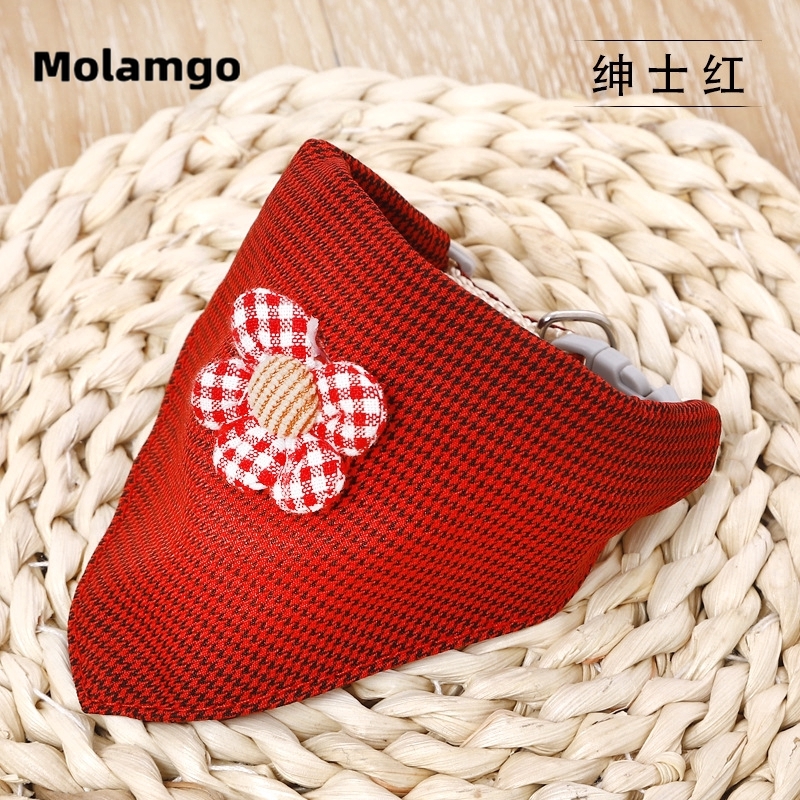 MOLAMGO  Khăn choàng cổ hình tam giác họa tiết hoa đáng yêu dành cho thú cưng