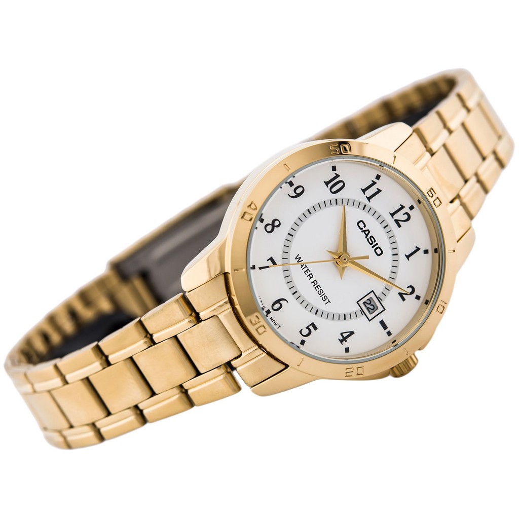 Đồng hồ nữ dây kim loại Casio chính hãng Anh Khuê LTP-V004G-7BUDF (30mm)