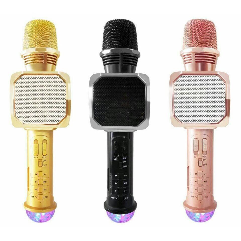 Míc karaoke liền loa SD 09L có đèn led, đèn led bật tắt đc