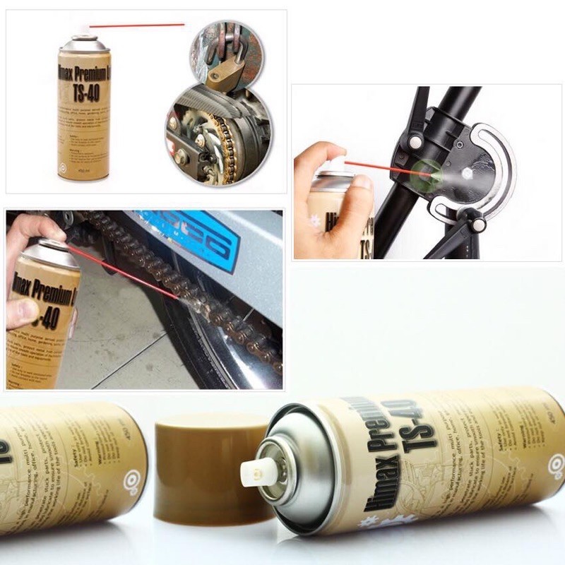 Bộ đôi chai xịt tẩy rửa sên xích và chổi rửa sên xích chuyên dụng (450ml)