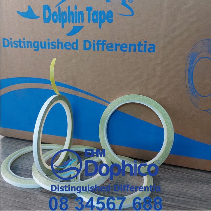 Băng dính 2 mặt vàng thêu bản rộng 5mm – Dùng trong công tác VPP, dán hồ sơ, bao thư, bưu thiếp, hộp quà tặng..