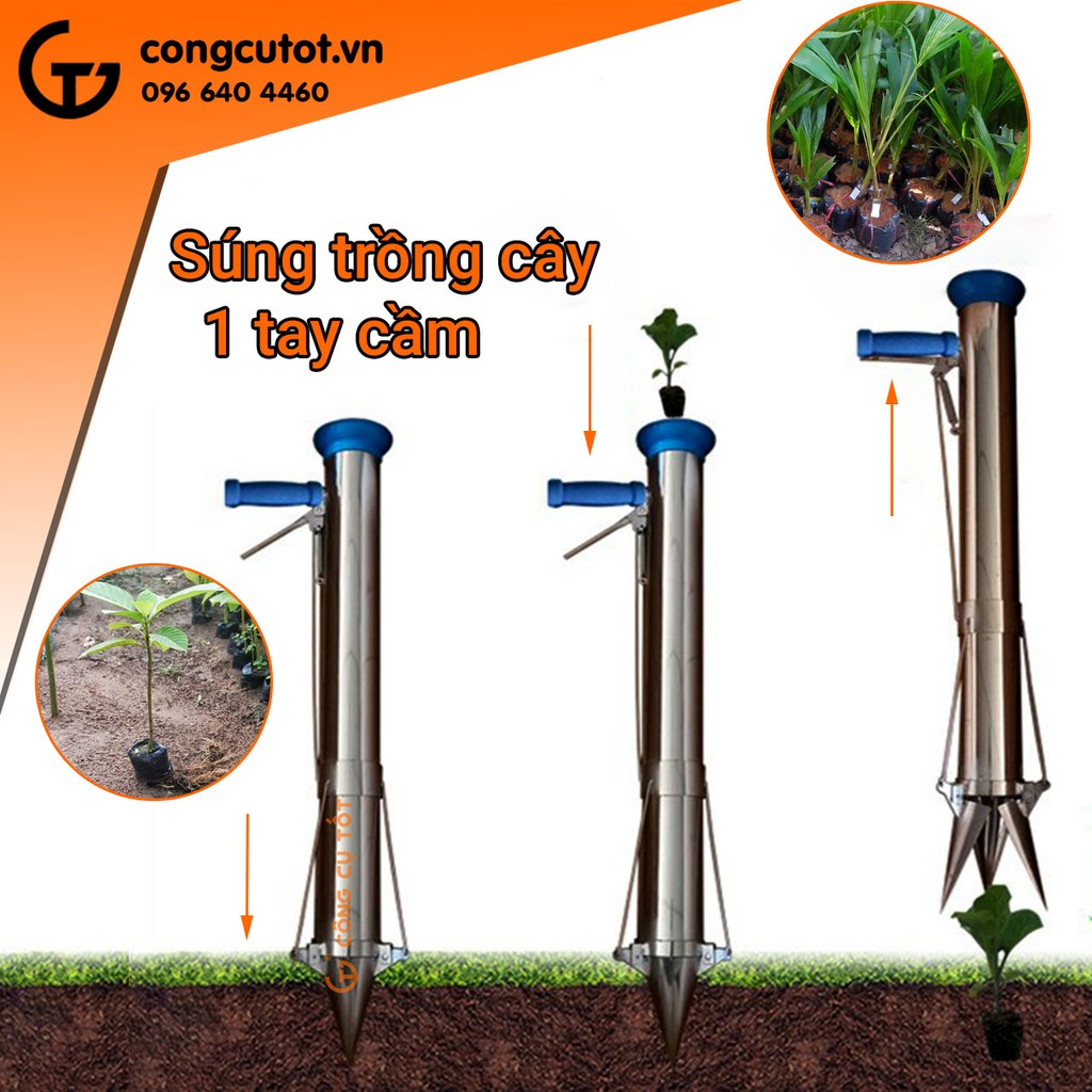 Dụng cụ trồng cây - máy trồng cây 1 tay cầm