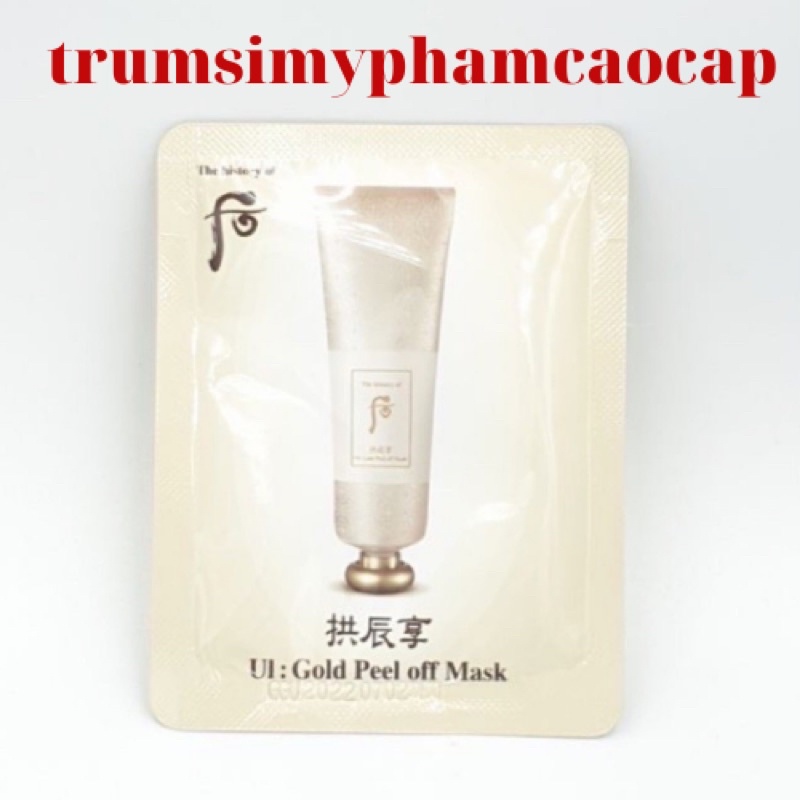 Combo 10 gói mặt nạ lột vàng 24k Whoo Gold Peel Of Mask DATE 2023