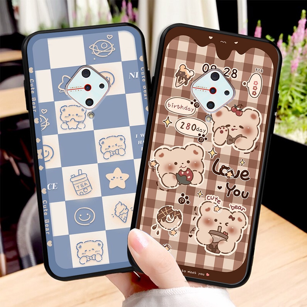 Ốp lưng Vivo S1 PRO in hình 3D GẤU cute be@r, soda, happy day cực hot ,thời thượng