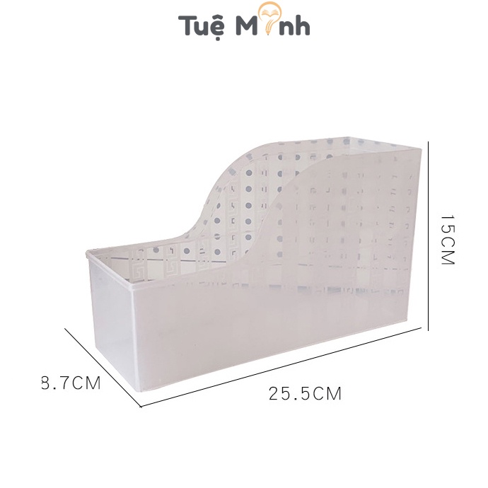 Kệ đựng sách trong suốt hốp nhựa để bàn đựng sách vở, bút viết K42 giá kệ đa năng