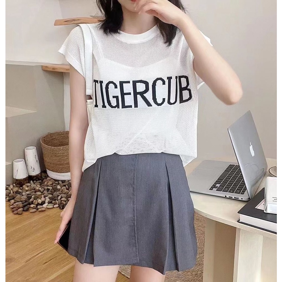 Áo Thun Dệt Kim Không Tay Cổ Tròn Dáng Rộng Thời Trang Mùa Hè Dành Cho Nữ